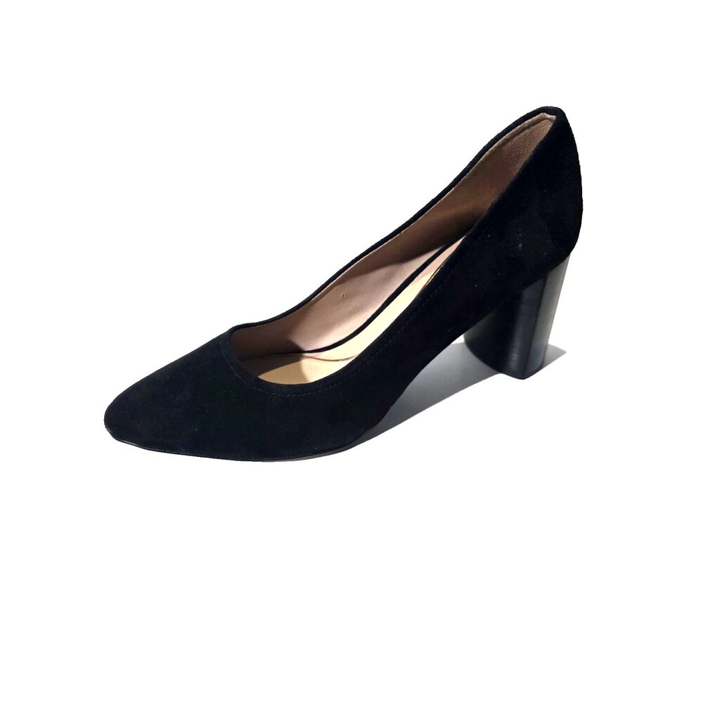 Cole Haan Women Suede Block Heels Shoes Black Sz 11 B